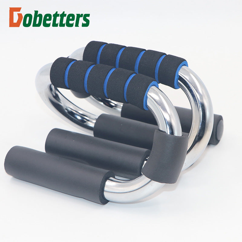 Chromed Push-Up Stand for Home Fitness (S-Shaped)
