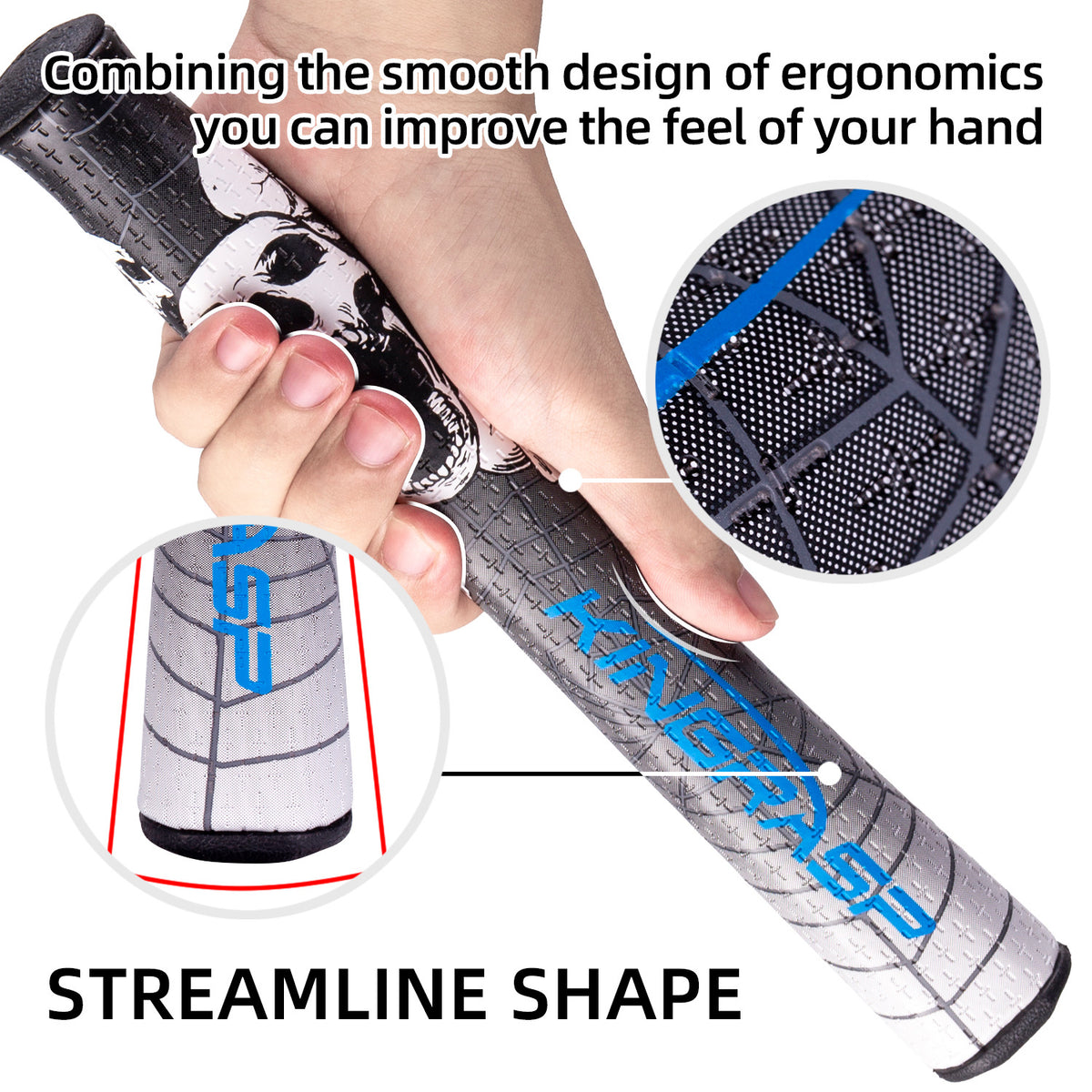 New Lightweight Golf Putter Grip with Skull Design
