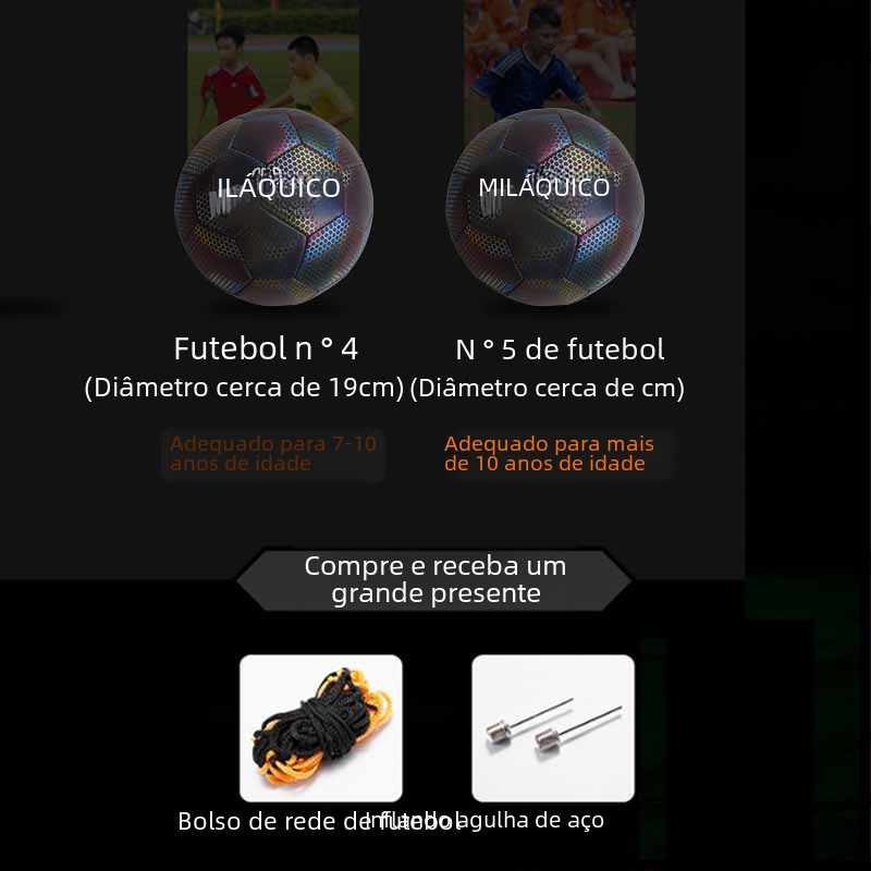 Holographic Reflective Soccer Balls 4 & 5 - Factory Direct