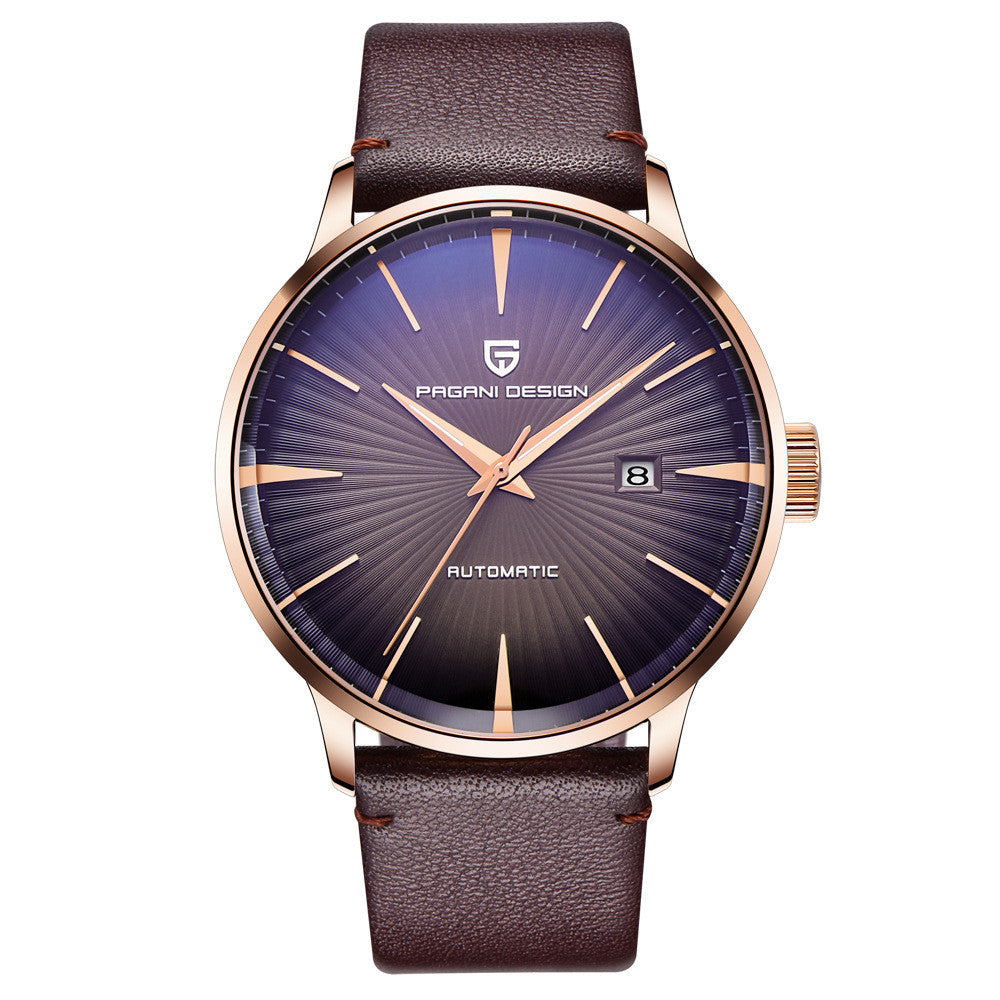 PAGANI DESIGN Men's Genuine Leather Automatic Watch