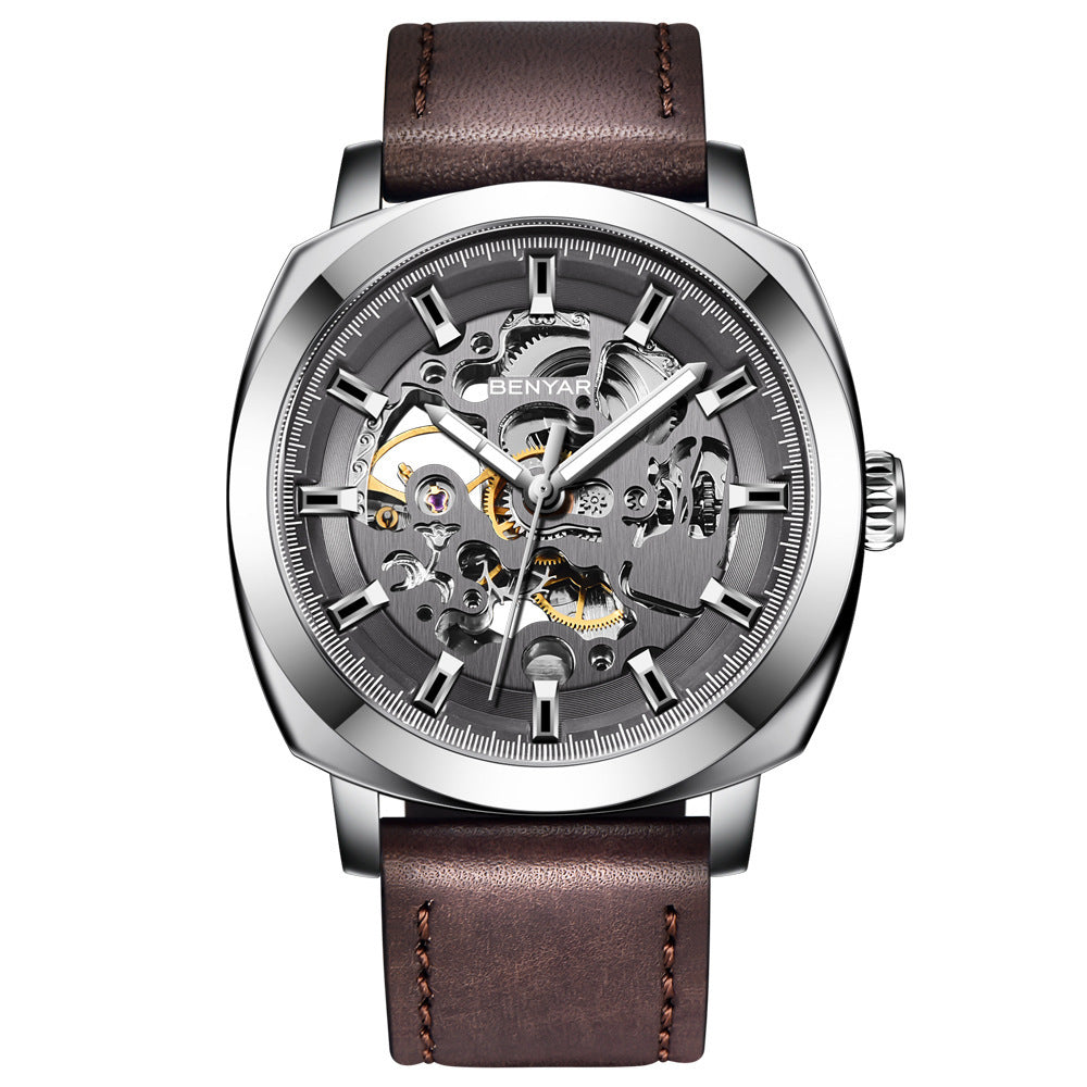 Multi-Functional Hollow Mechanical Waterproof Watch