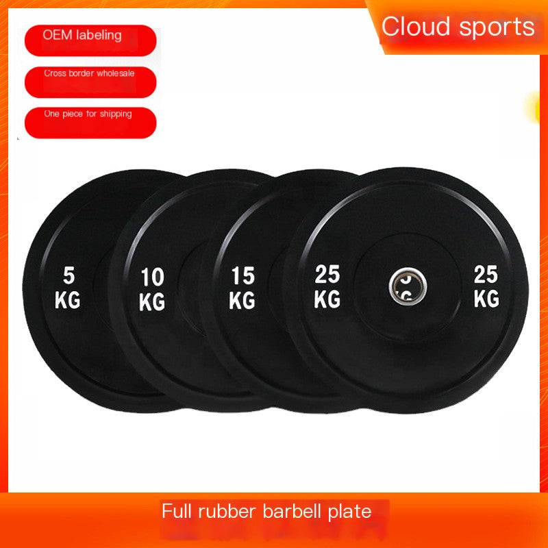 Black Rubber Weight Plates for Powerlifting Competitions