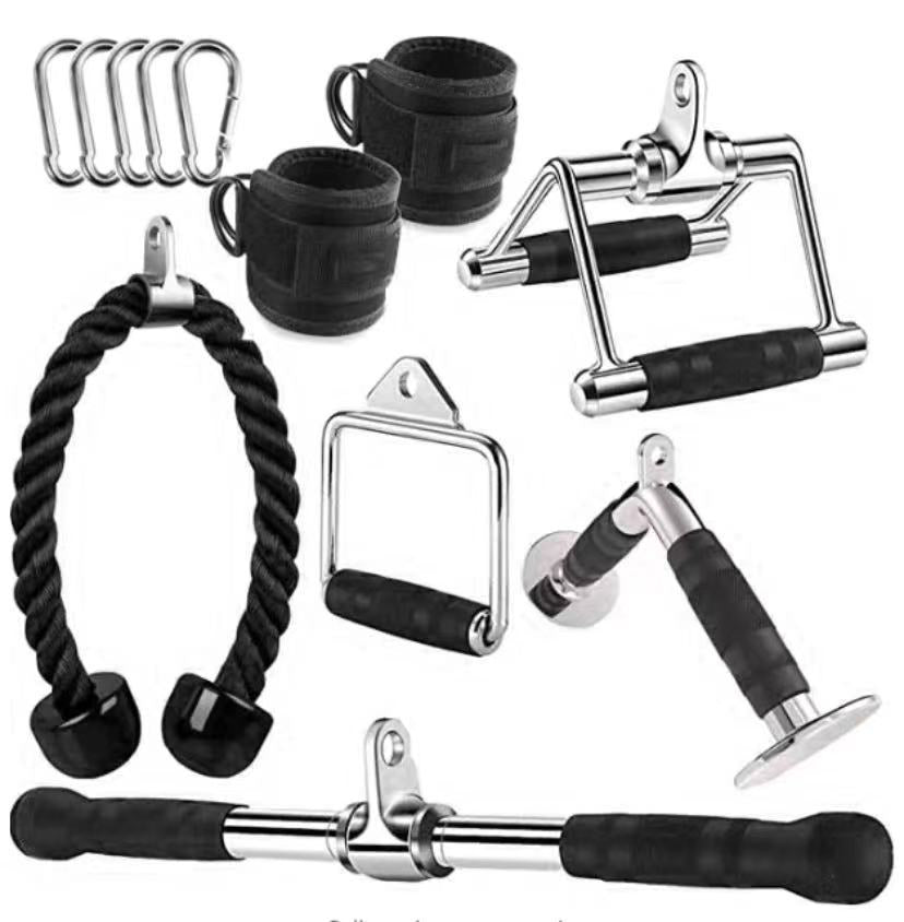 Smith Machine High-Low Pulley Handle Set (8 Pieces)