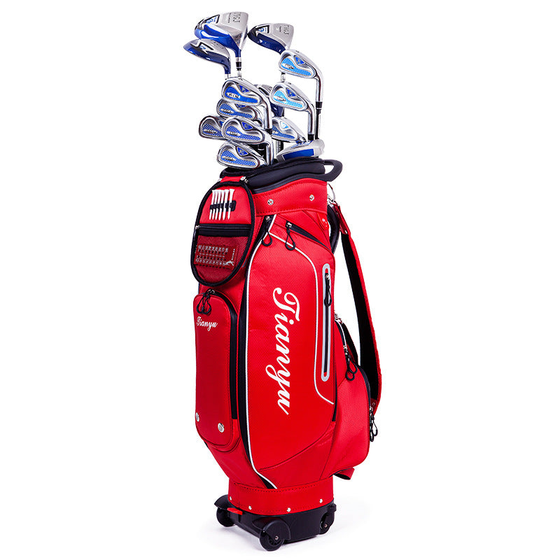 Golf Travel Bag with 4-Wheel Design and Dual Cap Holder