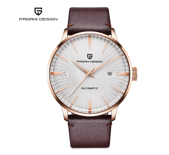 PAGANI DESIGN Men's Genuine Leather Automatic Watch
