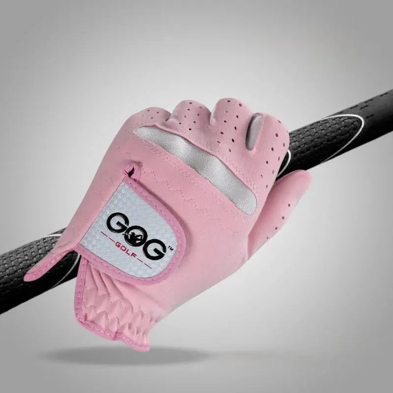 Women's Ultra Slim Pink Golf Gloves for Sports