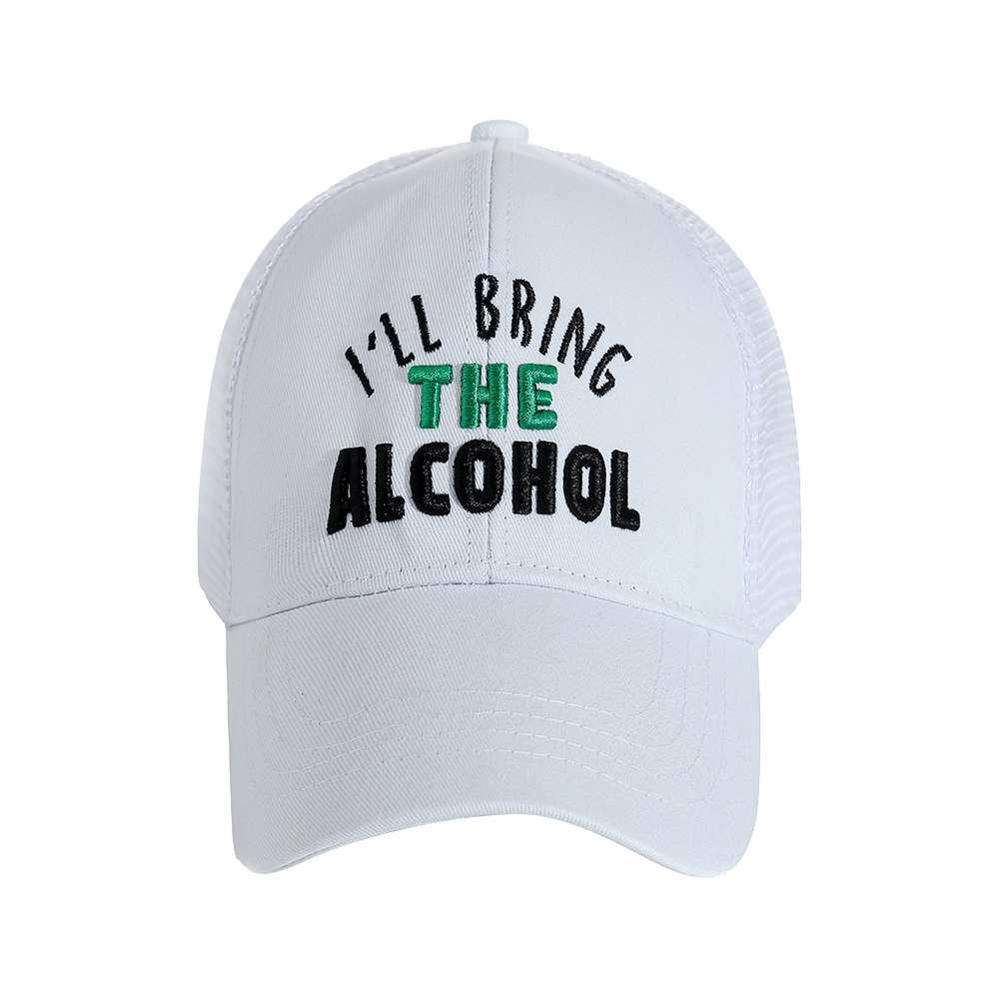 Embroidered Baseball Cap with High Ponytail Design